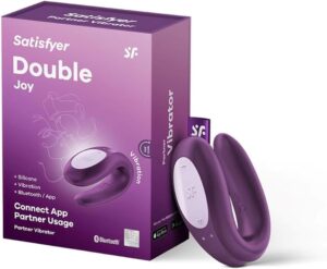 Satisfyer Double Joy Connect App,Satisfyer Double Joy Connect App | Partner Vibrator | 2 Strong Power Motors | Waterproof (IPX7) | Rechargeable Battery | Skin-Friendly Silicone