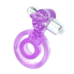 Vibrating Dual Cock Ring with Clit Teasing Tongue